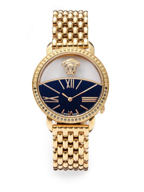 versace women's diamond watch|versace gold watch women.